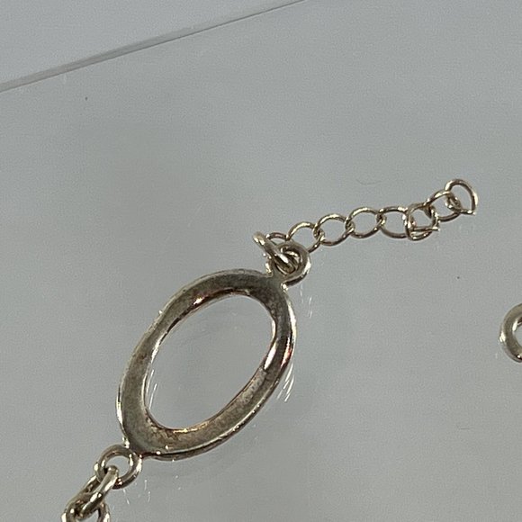 Sterling Silver 925 Oval Loop Chain Bracelet 8.5" Long - Picture 4 of 8